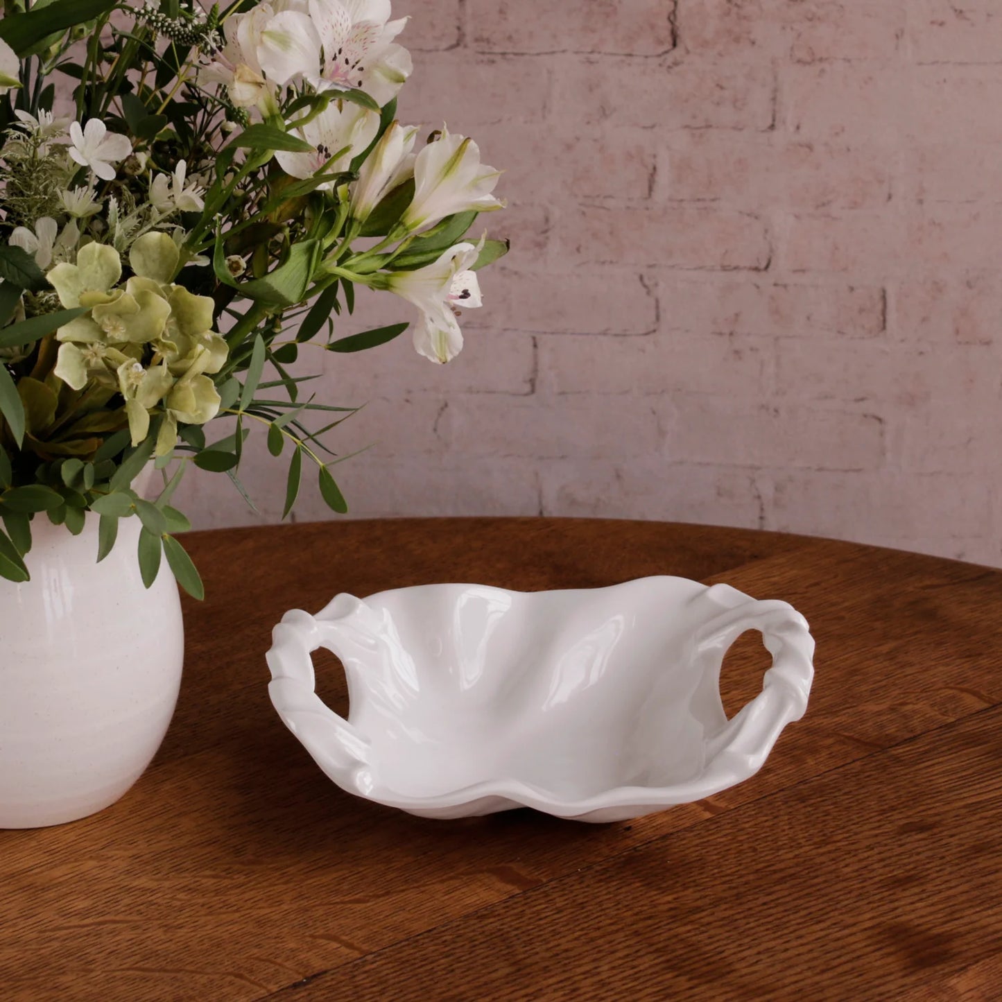 VIDA Sasha Small Bowl with Handles (White)