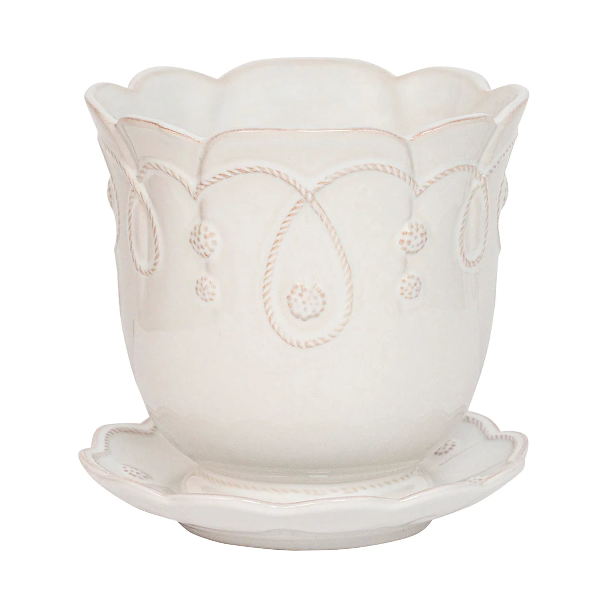 Jardin Du Monde Whitewash 7.5" Planter