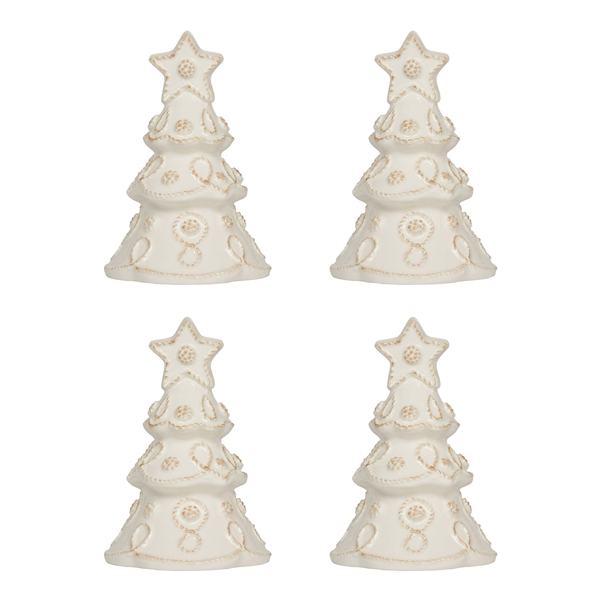 Berry & Thread North Pole Tree Place Card Holder Set/4 - Whitewash
