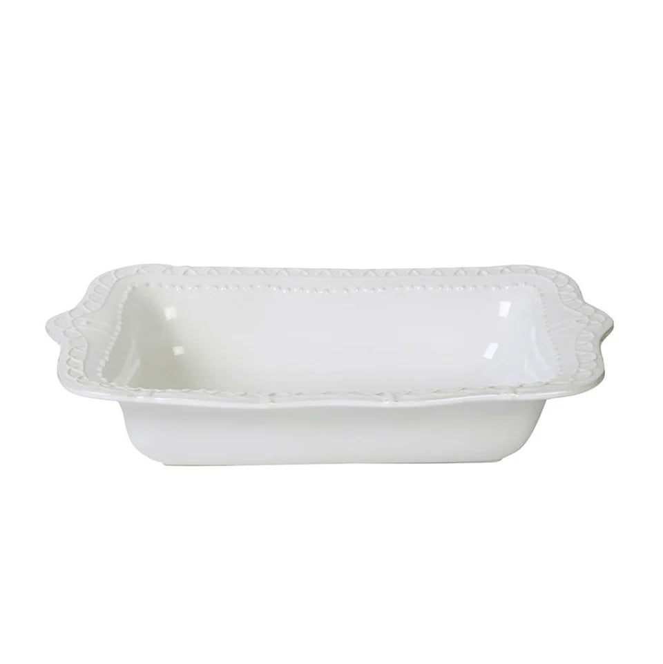 Historia Medium Rectangular Baker - Paper White