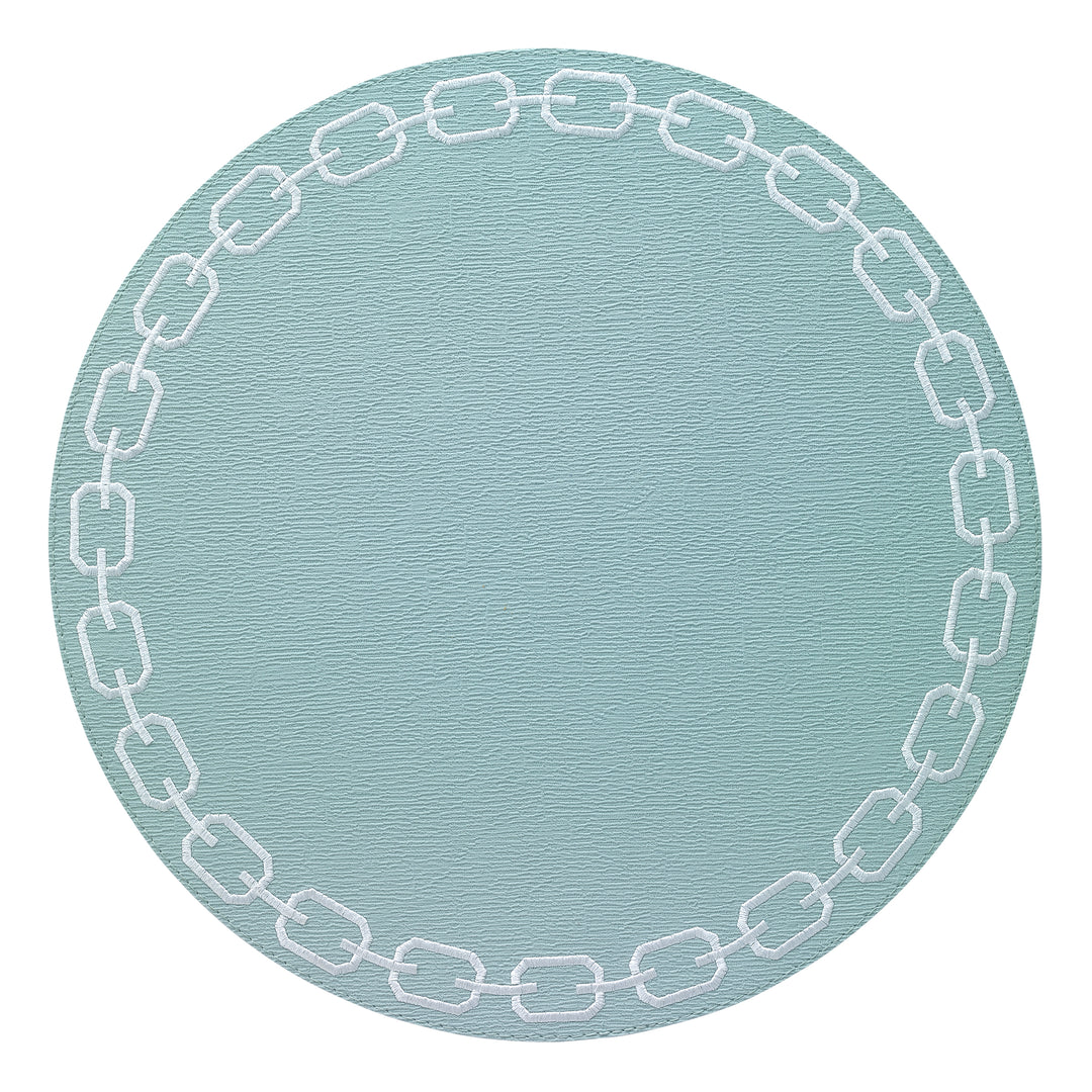 Chains Mat - Celadon / White