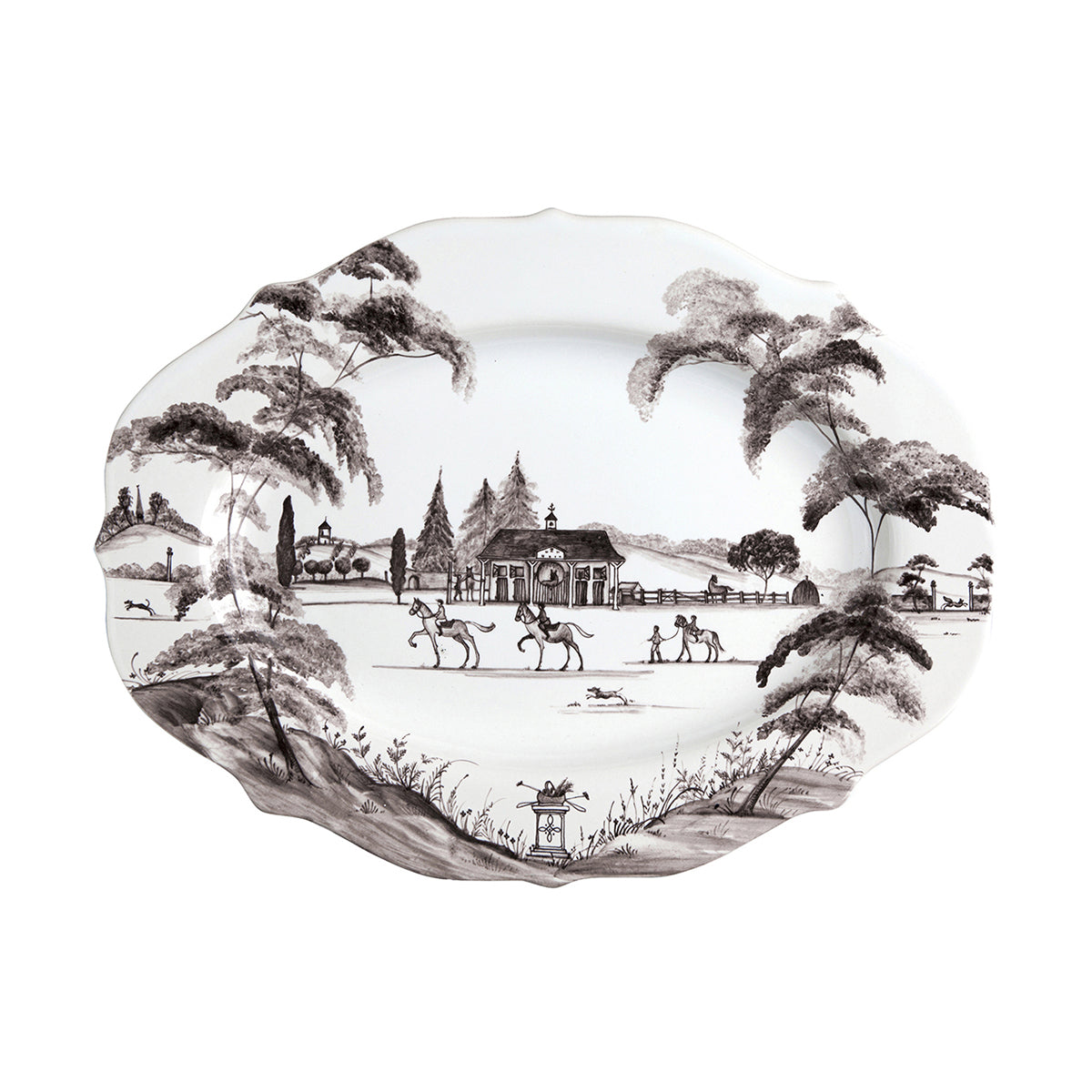 Country Estate Flint 15" Serving Platter Stable