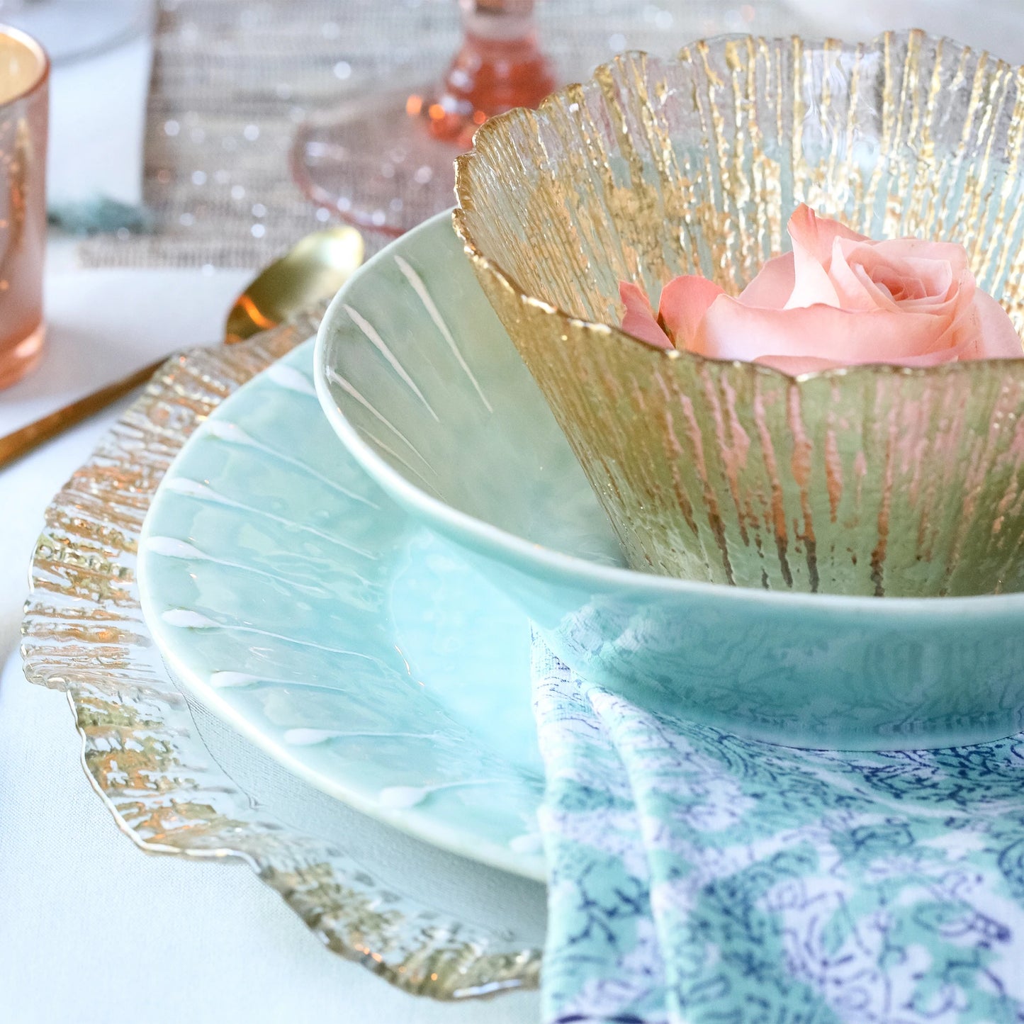 Rufolo Glass Gold Service Plate / Charger