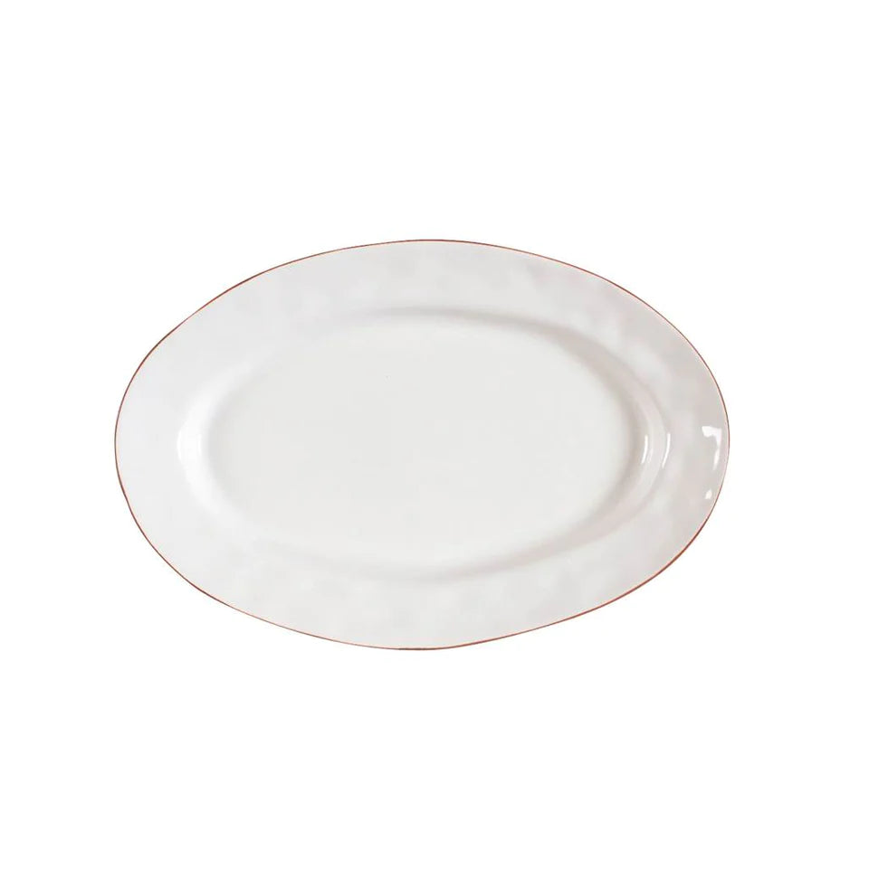 Cantaria Small Oval Platter - White