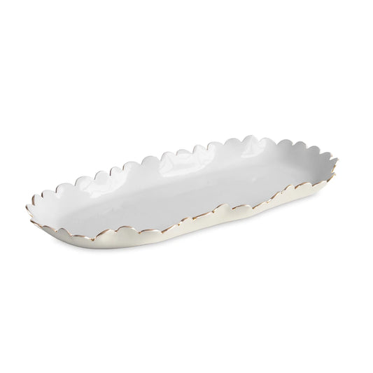 ENCANTO Colette Oblong Tray (Cream and White)