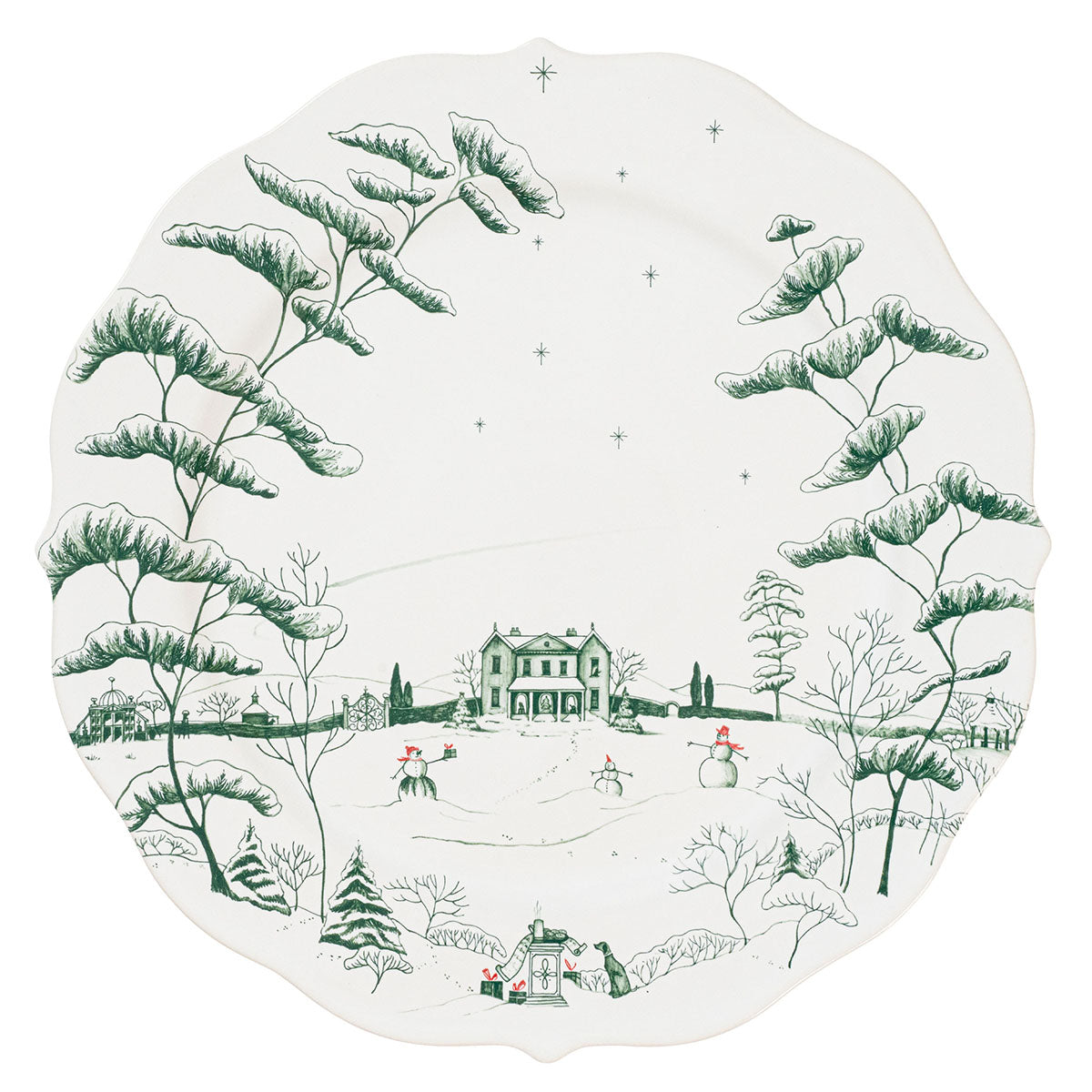 Country Estate Winter Frolic Charger - Evergreen