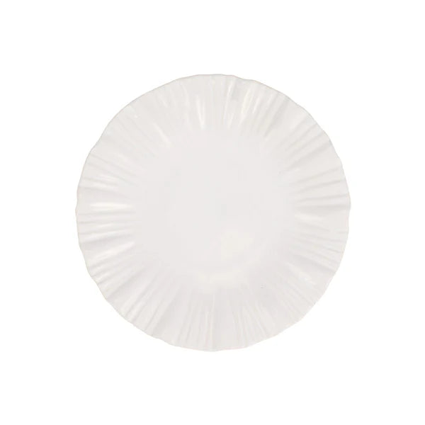 Bari White Salad Plate