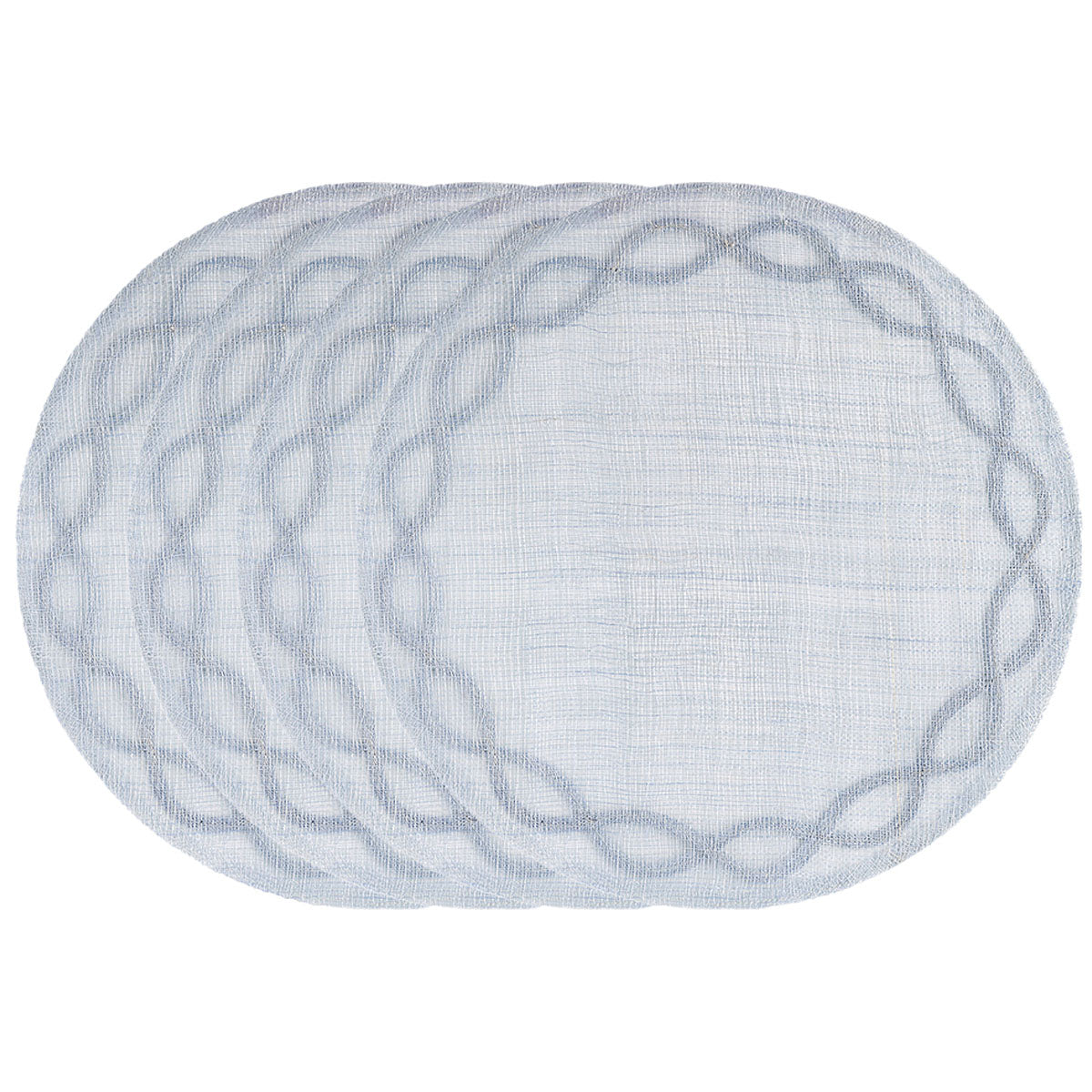 Straw Loop Oval Placemat - Chambray