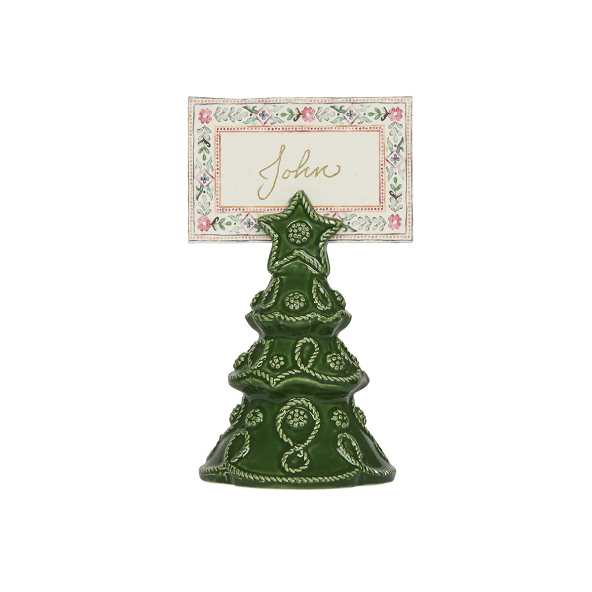 Berry & Thread North Pole Tree Place Card Holder Set/4 - Basil