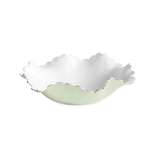 ENCANTO Colette Medium Bowl (Pistachio and White)