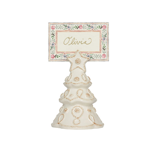 Berry & Thread North Pole Tree Place Card Holder Set/4 - Whitewash