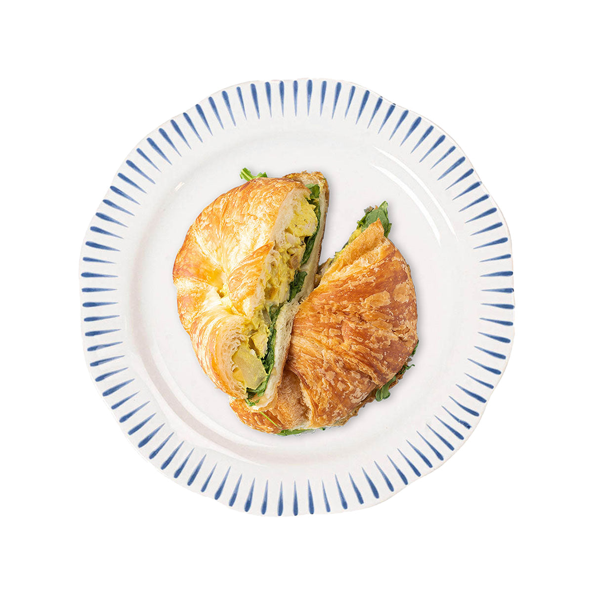 Sitio Stripe Dessert / Salad Plate - Delft Blue