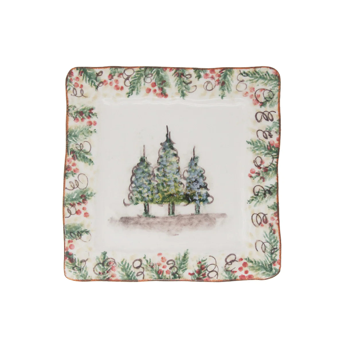 Natale Square Salad Plate