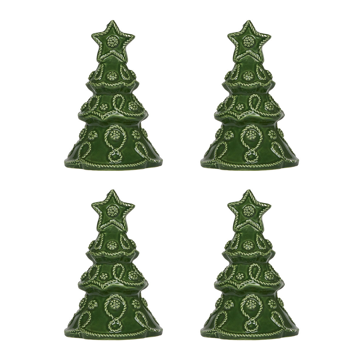 Berry & Thread North Pole Tree Place Card Holder Set/4 - Basil