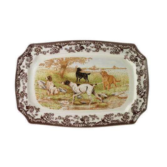 Rect Platter 17.5" All Dogs