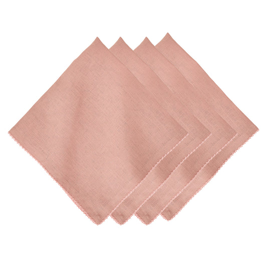 Berry Scallop Napkin Set/4 - Pink