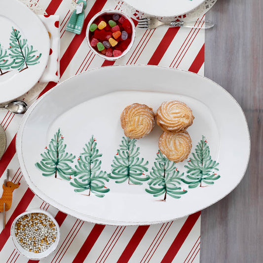 Lastra Holiday Melamine Oval Platter