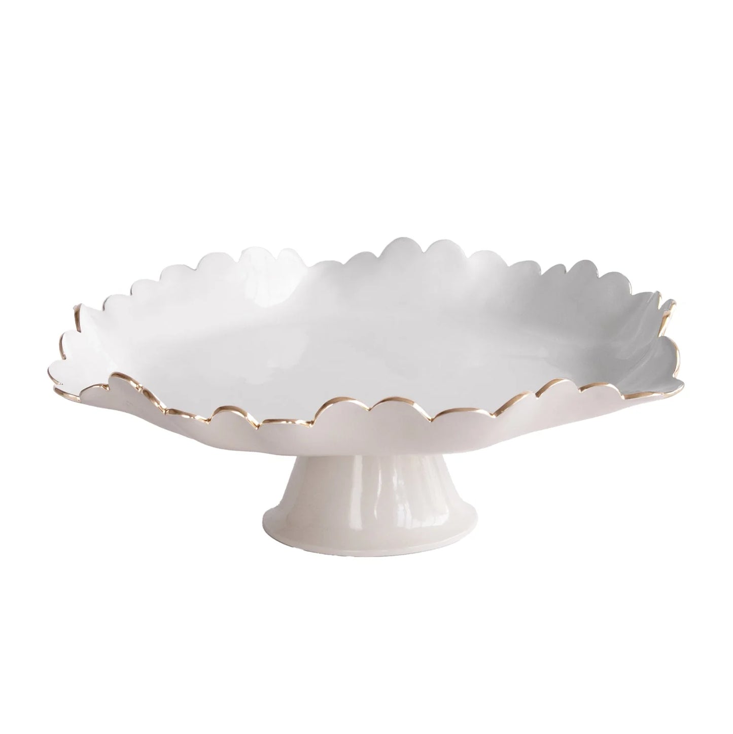 ENCANTO Colette Pedestal Cake Plate (Cream and White)