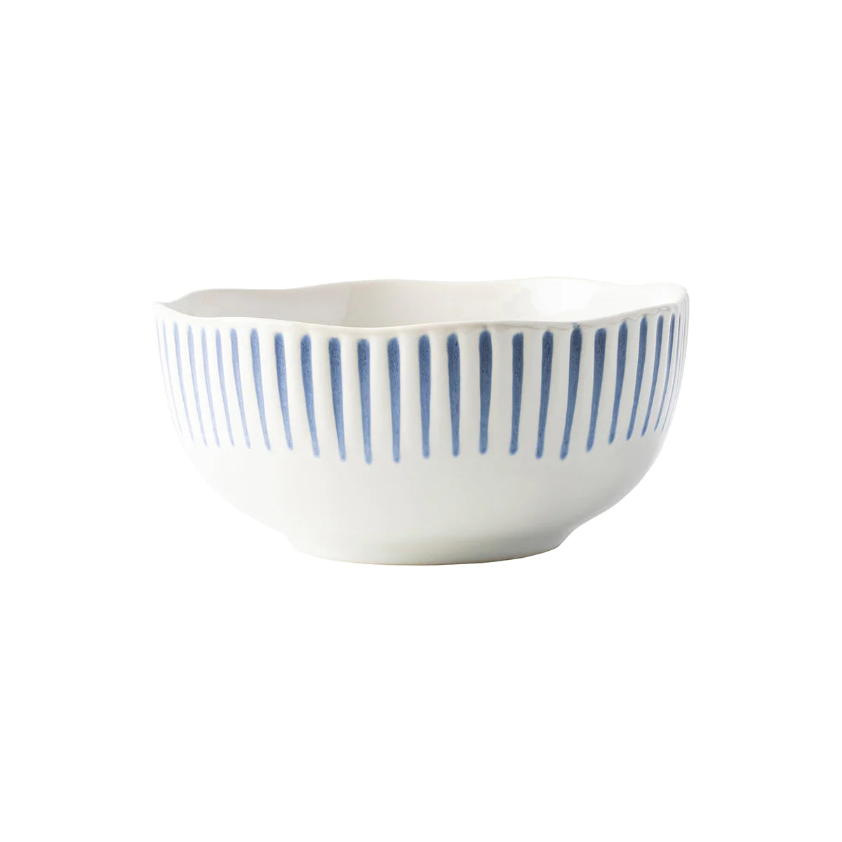 Sitio Stripe Indigo Cereal/Ice Cream Bowl