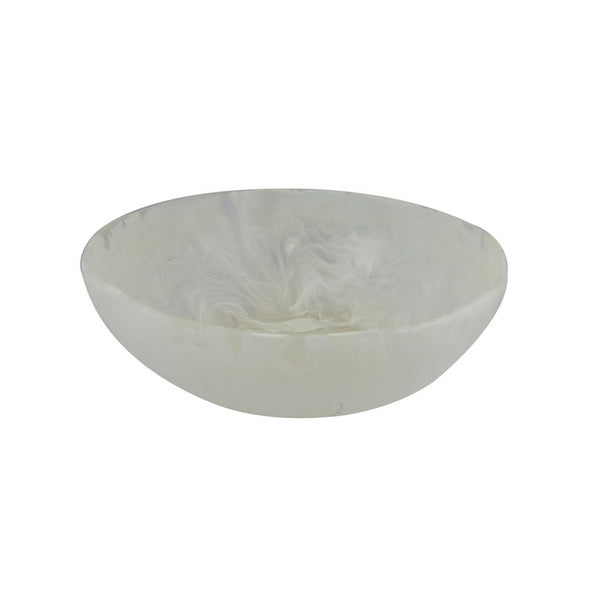 Wave Bowl Medium - White Swirl