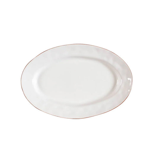 Cantaria Small Oval Platter - White